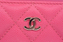 画像をギャラリービューアに読み込む, 極美品 CHANEL シャネル ジップコインケース キーケース 27番台 2018-2019年 キャビアスキン ピンク ゴールド金具 中古 4c067122