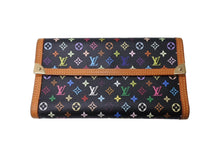 Load image into Gallery viewer, LouisVuitton ルイヴィトン ポルトトレゾールインターナショナル 長財布 PVCコーティングキャンバス ブラック マルチカラー 美品 中古 4c067126