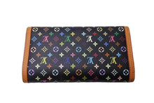 Load image into Gallery viewer, LouisVuitton ルイヴィトン ポルトトレゾールインターナショナル 長財布 PVCコーティングキャンバス ブラック マルチカラー 美品 中古 4c067126