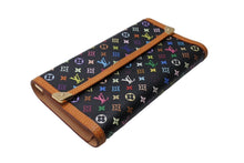 Load image into Gallery viewer, LouisVuitton ルイヴィトン ポルトトレゾールインターナショナル 長財布 PVCコーティングキャンバス ブラック マルチカラー 美品 中古 4c067126