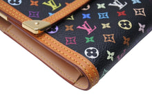 Load image into Gallery viewer, LouisVuitton ルイヴィトン ポルトトレゾールインターナショナル 長財布 PVCコーティングキャンバス ブラック マルチカラー 美品 中古 4c067126