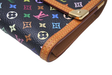 Load image into Gallery viewer, LouisVuitton ルイヴィトン ポルトトレゾールインターナショナル 長財布 PVCコーティングキャンバス ブラック マルチカラー 美品 中古 4c067126