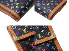 Load image into Gallery viewer, LouisVuitton ルイヴィトン ポルトトレゾールインターナショナル 長財布 PVCコーティングキャンバス ブラック マルチカラー 美品 中古 4c067126