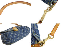 Load image into Gallery viewer, 極美品 LOUIS VUITTON ルイヴィトン ミニプリーティ ハンドバッグ M95050 モノグラム デニム レザー ゴールド金具 中古 4c067127