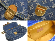 Load image into Gallery viewer, 極美品 LOUIS VUITTON ルイヴィトン ミニプリーティ ハンドバッグ M95050 モノグラム デニム レザー ゴールド金具 中古 4c067127