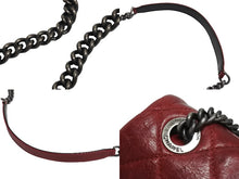 画像をギャラリービューアに読み込む, CHANEL シャネル チェーンショルダーバッグ マトラッセ 19番台 2014年 カーフスキン レッド シルバー金具 美品 中古 4c067129cc