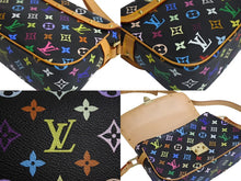 画像をギャラリービューアに読み込む, 極美品 LOUIS VUITTON ルイヴィトン ソローニュ ショルダーバッグ M92639 モノグラムマルチ ブラック 村上隆 中古 4c067131xx