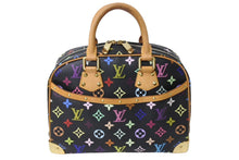 Load image into Gallery viewer, LOUIS VUITTON ルイヴィトン トゥルーヴィル ハンドバッグ M92662 村上隆 モノグラム マルチカラー ブラック ゴールド金具 美品 中古 4c067133