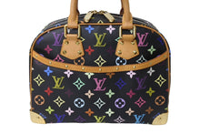 画像をギャラリービューアに読み込む, LOUIS VUITTON ルイヴィトン トゥルーヴィル ハンドバッグ M92662 村上隆 モノグラム マルチカラー ブラック ゴールド金具 美品 中古 4c067133