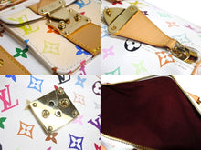 画像をギャラリービューアに読み込む, 極美品 LOUIS VUITTON ルイヴィトン 村上隆 ボストンバッグ キーポル45 M92641 モノグラムマルチ ホワイト ゴールド金具 中古4c067136xx