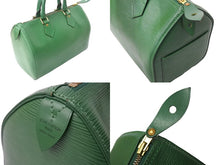 画像をギャラリービューアに読み込む, LOUIS VUITTON ルイヴィトン ハンドバッグ M43014 スピーディ25 エピレザー ボルネオグリーン ゴールド金具 美品 中古 4c067138