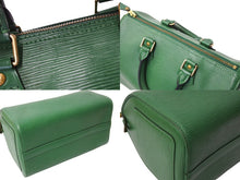 画像をギャラリービューアに読み込む, LOUIS VUITTON ルイヴィトン ハンドバッグ M43014 スピーディ25 エピレザー ボルネオグリーン ゴールド金具 美品 中古 4c067138