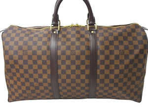 LOUIS VUITTON ルイ ヴィトン キーポル50 ボストンバッグ N41427 ダミエキャンバス ブラウン 美品 中古 4c067139