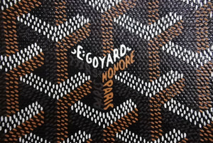 新品同様 GOYARD ゴヤール セナGM クラッチバッグ SENAT2GMLTY01CL01P レザー PVC ブラック シルバー金具 中古 4c067142