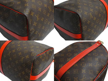 Load image into Gallery viewer, 極美品 LOUIS VUITTON ルイヴィトン キーポルバンドリエール50 ボストンバッグ M44740 イニシャル入り ゴールド金具 ブラウン レッド 中古 4c067145