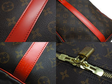 Load image into Gallery viewer, 極美品 LOUIS VUITTON ルイヴィトン キーポルバンドリエール50 ボストンバッグ M44740 イニシャル入り ゴールド金具 ブラウン レッド 中古 4c067145