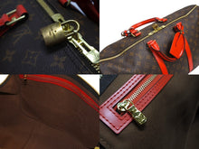 Load image into Gallery viewer, 極美品 LOUIS VUITTON ルイヴィトン キーポルバンドリエール50 ボストンバッグ M44740 イニシャル入り ゴールド金具 ブラウン レッド 中古 4c067145