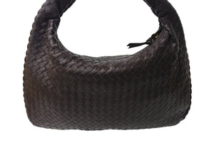 新品同様 BOTTEGA VENETA ボッテガヴェネタ ホーボー ワンショルダーバッグ イントレチャート 115653-V0013 2040 レザー ダークブラウン 中古 4c067148