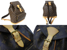 Load image into Gallery viewer, 極美品 LouisVuitton ルイヴィトン モンスリGM バックパック リュックサック モノグラム PVCコーティングキャンバス ヌメ革 中古 4c067152