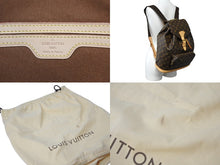 Load image into Gallery viewer, 極美品 LouisVuitton ルイヴィトン モンスリGM バックパック リュックサック モノグラム PVCコーティングキャンバス ヌメ革 中古 4c067152