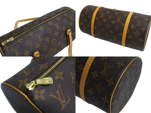 LOUIS VUITTON ルイ ヴィトン パピヨン30 ハンドバッグ ポーチ M51385 筒型 モノグラムキャンバス ブラウン 美品 中古 4c067155