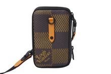 画像をギャラリービューアに読み込む, 極美品 LOUIS VUITTON ルイヴィトン ダブルフォンポーチ ショルダーバッグ N40377 ダミエジャイアント NIGO コラボ 中古 4c067163