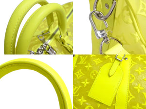Very good condition LOUIS VUITTON Keepall Handriere 50 Monogram See-Through M55380 DR2189 Neon Yellow Used 4c067164
