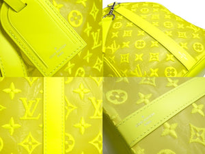 Very good condition LOUIS VUITTON Keepall Handriere 50 Monogram See-Through M55380 DR2189 Neon Yellow Used 4c067164