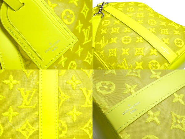Very good condition LOUIS VUITTON Keepall Handriere 50 Monogram See-Through M55380 DR2189 Neon Yellow Used 4c067164