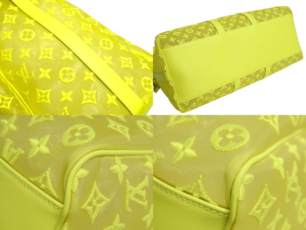 Very good condition LOUIS VUITTON Keepall Handriere 50 Monogram See-Through M55380 DR2189 Neon Yellow Used 4c067164