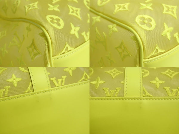 Very good condition LOUIS VUITTON Keepall Handriere 50 Monogram See-Through M55380 DR2189 Neon Yellow Used 4c067164