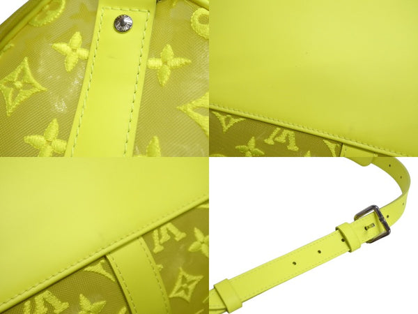 Very good condition LOUIS VUITTON Keepall Handriere 50 Monogram See-Through M55380 DR2189 Neon Yellow Used 4c067164