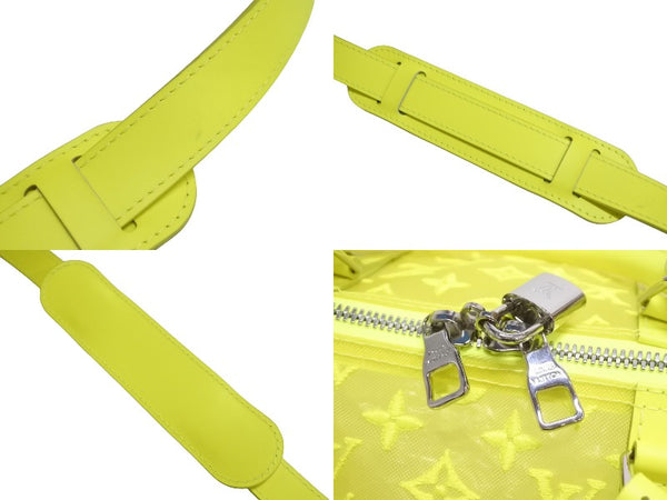 Very good condition LOUIS VUITTON Keepall Handriere 50 Monogram See-Through M55380 DR2189 Neon Yellow Used 4c067164
