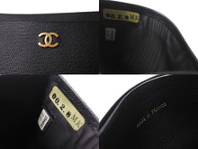 画像をギャラリービューアに読み込む, 新品同様 CHANEL シャネル カードケース 名刺入れ ココマーク キャビアスキン 5番台 ブラック ゴールド金具 中古 4c067172