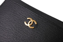画像をギャラリービューアに読み込む, 新品同様 CHANEL シャネル カードケース 名刺入れ ココマーク キャビアスキン 5番台 ブラック ゴールド金具 中古 4c067172