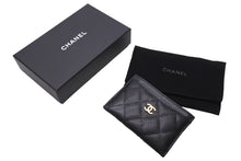 画像をギャラリービューアに読み込む, 極美品 CHANEL シャネル カードケース ココマーク キャビアスキン 29番台 ブラック ゴールド金具 中古 4c067176