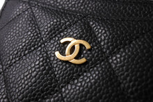 画像をギャラリービューアに読み込む, 極美品 CHANEL シャネル カードケース ココマーク キャビアスキン 29番台 ブラック ゴールド金具 中古 4c067176