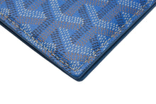 画像をギャラリービューアに読み込む, GOYARD ゴヤール パスケース パスポートケース グルネル PVCコーティングキャンバス ブルー 美品 中古 4c067177