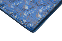 画像をギャラリービューアに読み込む, GOYARD ゴヤール パスケース パスポートケース グルネル PVCコーティングキャンバス ブルー 美品 中古 4c067177