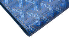 画像をギャラリービューアに読み込む, GOYARD ゴヤール パスケース パスポートケース グルネル PVCコーティングキャンバス ブルー 美品 中古 4c067177