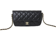 画像をギャラリービューアに読み込む, CHANEL シャネル マトラッセ ポシェット チェーンショルダーバッグ メガネケース 31番台 キャビアスキン ブラック 美品 中古 4c067178