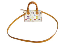 画像をギャラリービューアに読み込む, LOUIS VUITTON ルイヴィトン ミニスピーディ ハンドバッグ 2WAY 村上隆 M92645 モノグラムマルチカラー ホワイト 美品 中古 4c067181