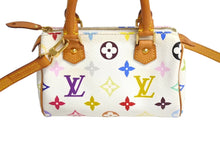 画像をギャラリービューアに読み込む, LOUIS VUITTON ルイヴィトン ミニスピーディ ハンドバッグ 2WAY 村上隆 M92645 モノグラムマルチカラー ホワイト 美品 中古 4c067181