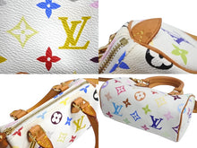 画像をギャラリービューアに読み込む, LOUIS VUITTON ルイヴィトン ミニスピーディ ハンドバッグ 2WAY 村上隆 M92645 モノグラムマルチカラー ホワイト 美品 中古 4c067181