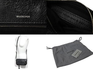 新品未使用 BALENCIAGA バレンシアガ ルカゴール ショルダーバッグ 781911 イタリア製 ミニ レザー ブラック 4c067188 正規品