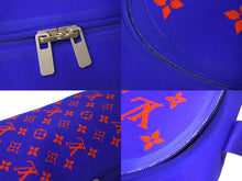 画像をギャラリービューアに読み込む, 極美品 LouisVuitton ルイヴィトン ホライゾンソフト キャリーバッグ 2R55 M20246 2024SS モノグラム ブルー レッド 中古 4c067189