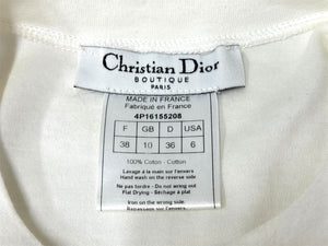 極美品 ChristianDior クリスチャンディオール J'ADOREDior 半袖Tシャツ トロッター ラインストーン アイボリー ピンク 中古 4c067191