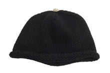 画像をギャラリービューアに読み込む, 極美品 ChromeHearts クロムハーツ レザーパッチビーニー カシミヤニットキャップ BSフレアパッチフレアボール付き 中古 4c067406