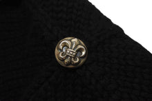 画像をギャラリービューアに読み込む, 極美品 ChromeHearts クロムハーツ レザーパッチビーニー カシミヤニットキャップ BSフレアパッチフレアボール付き 中古 4c067406