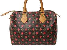 画像をギャラリービューアに読み込む, LOUIS VUITTON ルイヴィトン スピーディ25 ハンドバッグ M95009 村上隆 モノグラムチェリー ブラウン 美品 中古 4c067409